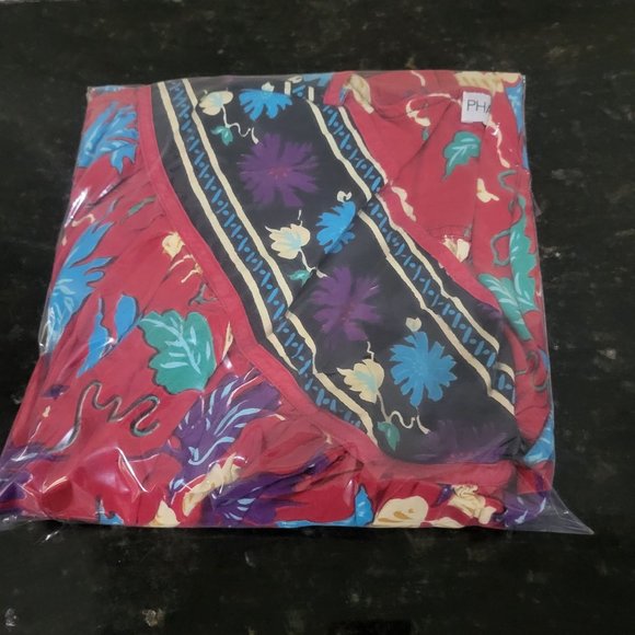 Phases Vintage Retro Women's Long Dress w/Pockets, Red Multicolored, 4X - Picture 10 of 10